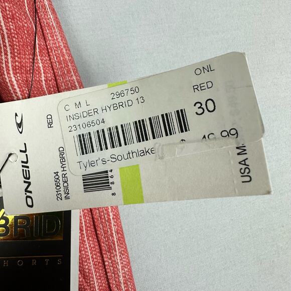 O’Neill Hybrid Insider Men’s 30 Board Shorts Zip Fly Pockets Stretch - Picture 8 of 10